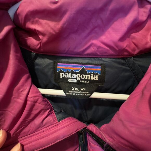 Womens Down Puffer Jacket (Amaranth Pink) - Picture 3 of 4